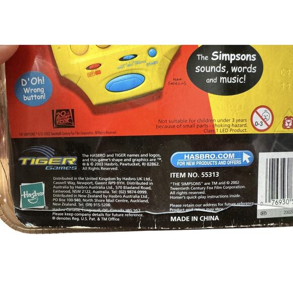The Simpsons Sez Electronic Handheld Game Homer Simpson Tiger 2003 Vintage Works - Picture 7 of 9